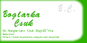 boglarka csuk business card